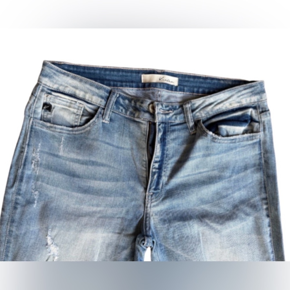 KanCan Light Blue Distressed Boyfriend Jeans - Picture 4 of 6